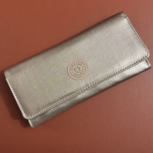 NEW KIPLING SUTTLE GOLD EASY WALLET w/LOTS OF COMPARTMENTS